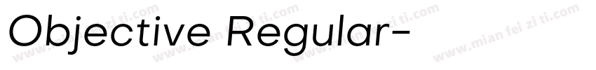 Objective Regular字体转换